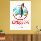 Kongsberg Norway Ski logo Canvas Afdruk (Insitu (Woonkamer))
