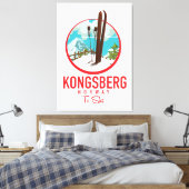 Kongsberg Norway Ski logo Canvas Afdruk (Insitu (Slaapkamer))