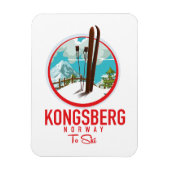 Kongsberg Norway Ski logo Magneet (Verticaal)