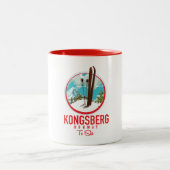 Kongsberg Norway Ski logo Tweekleurige Koffiemok (Center)