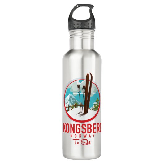 Kongsberg Norway Ski logo Waterfles (Voorkant)
