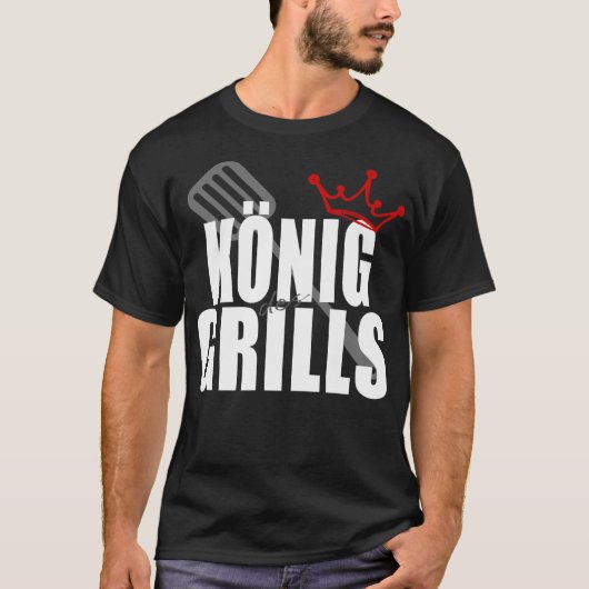 König des Grills Krone Gillbesteck T-shirt (Voorkant)