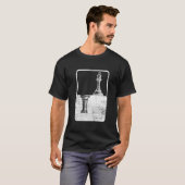 König und Turm Schwarz Weiß Schach T-shirt (Voorkant volledig)