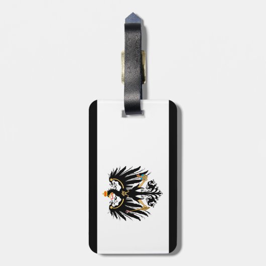 Königreich Preussen Nationalfahne Bagagelabel (Achterkant verticaal)