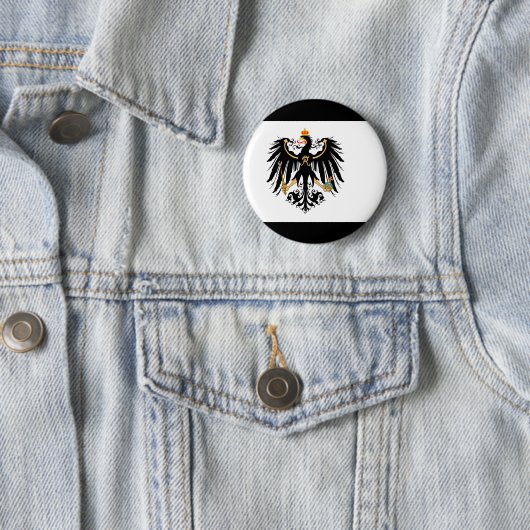 Königreich Preussen Nationalfahne Ronde Button 5,7 Cm (In situ)