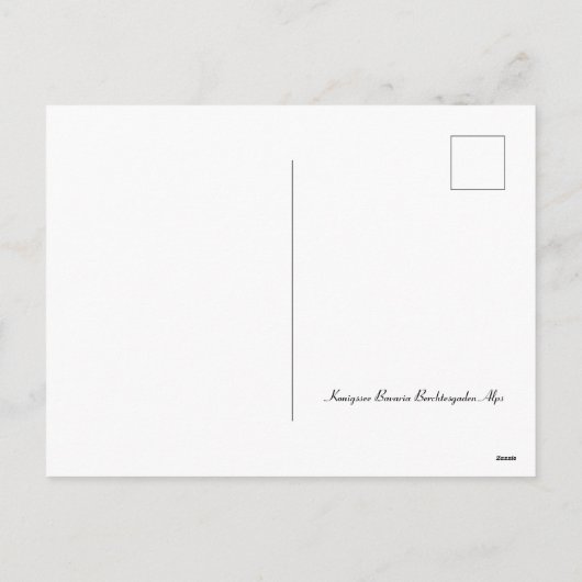 Konigssee Bavaria Berchtesgaden Feestdagenkaart (Achterkant)