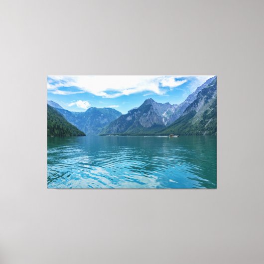 Königssee in Beieren, Berchtesgaden Canvas Afdruk (Voorkant)