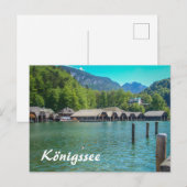Königssee in Beieren in Duitsland Oude Boathouses Briefkaart (Voorkant / Achterkant)