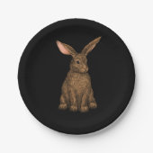 konijn 3 papieren bordje (Voorkant)