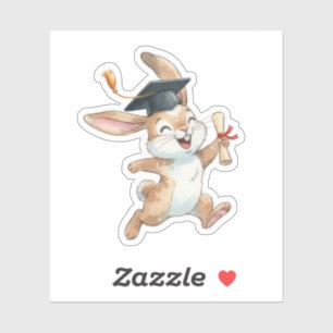 Konijn Afstuderen Sticker