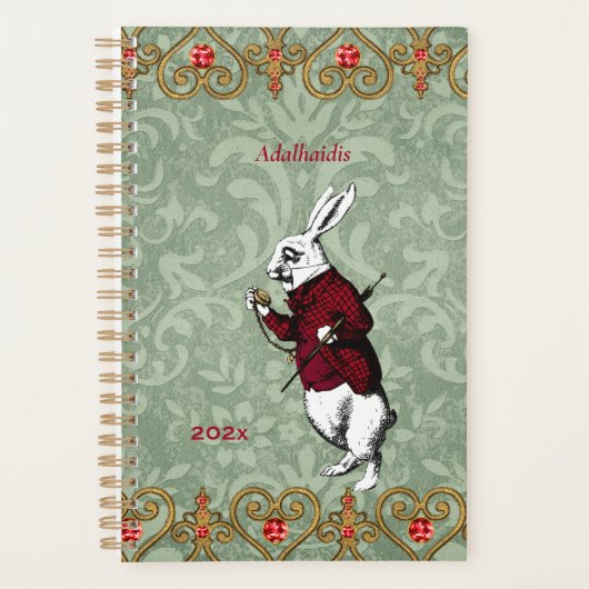 konijn Alice in Wonderland Planner (Voorkant)