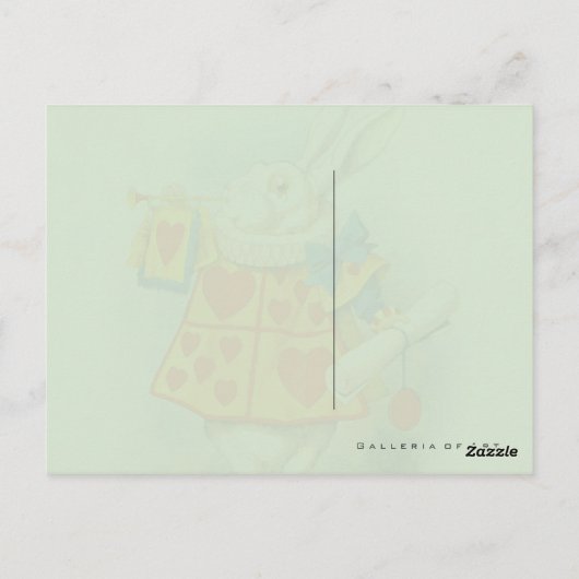 Konijn Alice Wonderland - Briefkaart / Uitnodiging (Achterkant)