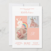 Konijn - Alphabet Monogram Cute Baby shower Kaart (Voorkant)
