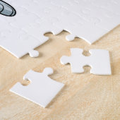 Konijn als arts bij vaccinatie met spuit legpuzzel (Zijkant)