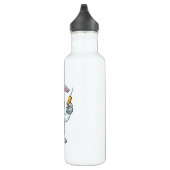 Konijn als arts bij vaccinatie met spuit waterfles  (Rechts)