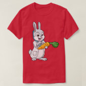 Konijn als arts met stethoscoop en wortel t-shirt (Design voorkant)