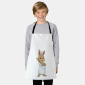 Konijn als bakker met deegroller schort (Gedragen)