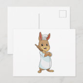 Konijn als bakker met rolpin briefkaart (Voorkant / Achterkant)