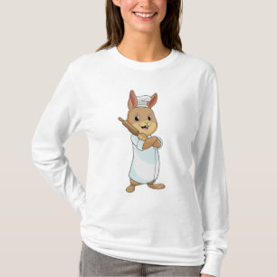 Konijn als bakker met rolpin t-shirt