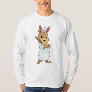 Konijn als bakker met rolpin t-shirt