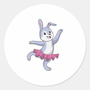 Konijn als Ballerina in Ballet Ronde Sticker