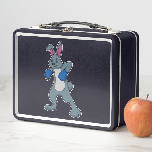 Konijn als Boxer met Boxing-handschoenen (In situ)