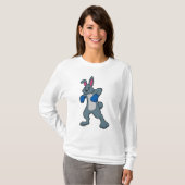Konijn als Boxer met Boxing-handschoenen T-shirt (Voorkant volledig)