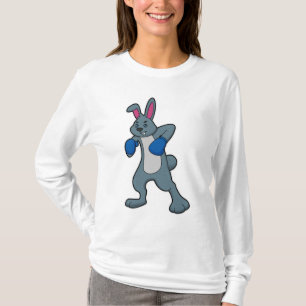 Konijn als Boxer met Boxing-handschoenen T-shirt