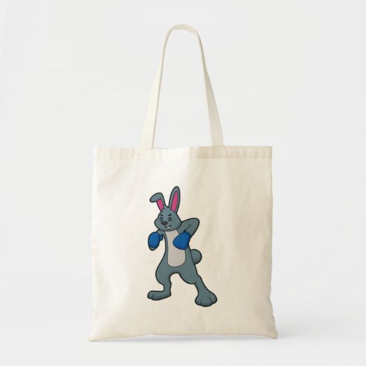 Konijn als Boxer met Boxing-handschoenen Tote Bag (Voorkant)