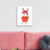 Konijn als brandweerman met Helmet Canvas Afdruk (Insitu (Woonkamer))