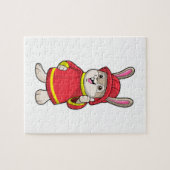 Konijn als brandweerman met Helmet Legpuzzel (Horizontaal)