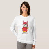 Konijn als brandweerman met Helmet T-shirt (Voorkant volledig)