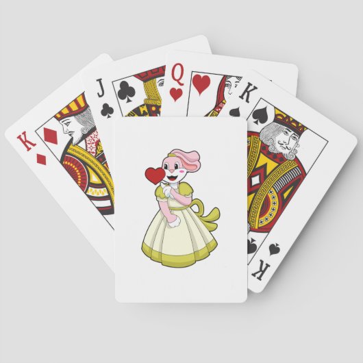 Konijn als Bride met Wedding-jurk.PNG Pokerkaarten (Achterkant)