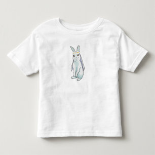 Konijn als bruid met bloemenkrans kinder shirts