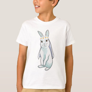Konijn als bruid met bloemenkrans t-shirt