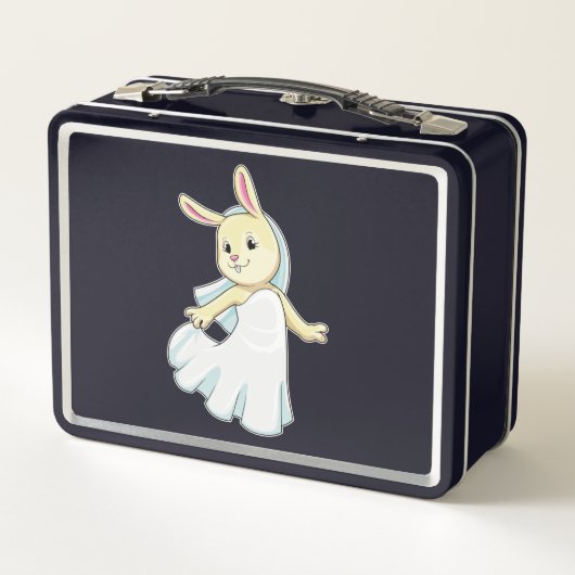 Konijn als bruid met sluier (Achterkant)