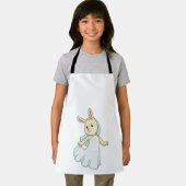 Konijn als bruid met sluier schort (Insitu)