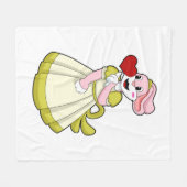 Konijn als bruid met trouwjurk.PNG Fleece Deken (Voorkant (Horizontaal))