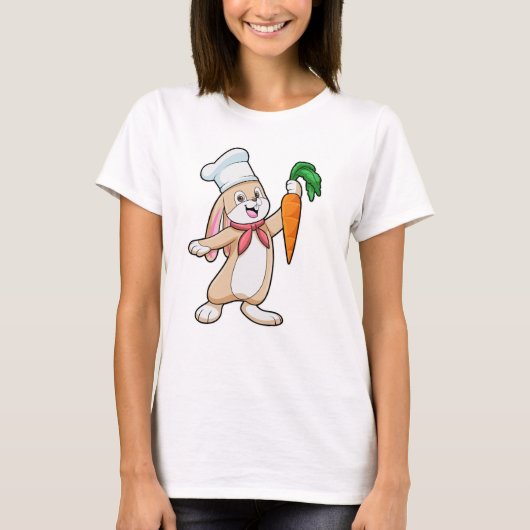 Konijn als Cook met wortel T-shirt (Voorkant)