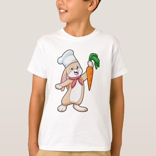 Konijn als Cook met wortel T-shirt (Voorkant)