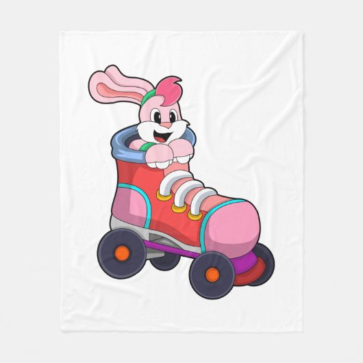 Konijn als gealigneerde Skater met gealigneerde Sc Fleece Deken (Voorkant)