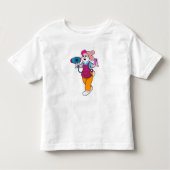 Konijn als haarser met haardroger en comb kinder shirts (Voorkant)