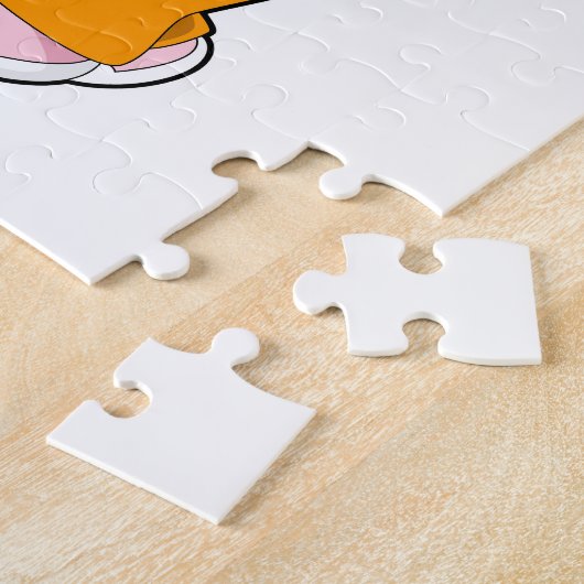 Konijn als haarser met haardroger en comb legpuzzel (Zijkant)