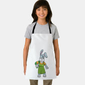 Konijn als haarser met hairdryer schort (Insitu)