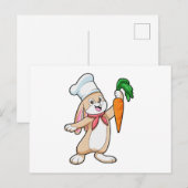 Konijn als kok met wortel briefkaart (Voorkant / Achterkant)