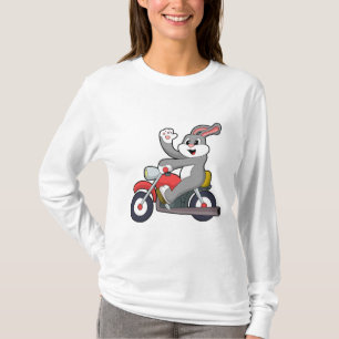 Konijn als motorrijder met motorfiets.PNG T-shirt