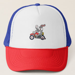 Konijn als motorrijder met motorfiets.PNG Trucker Pet