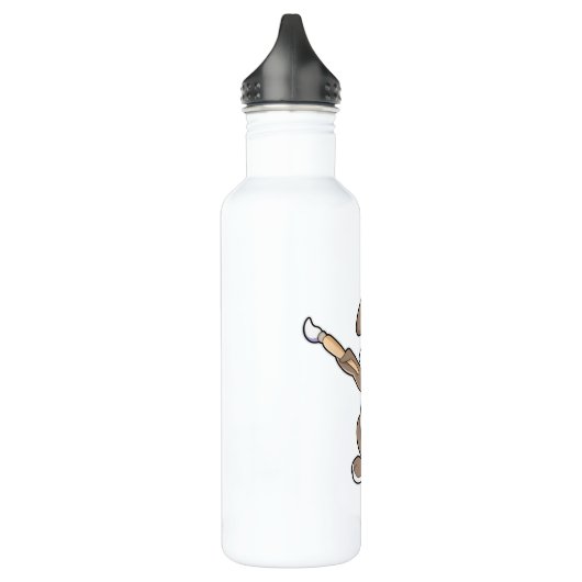 Konijn als schilder met penseel en verf waterfles  (Links)