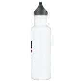 Konijn als secretaris van Notitieblok en bril Waterfles (Rechts)