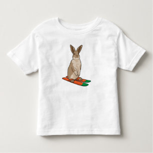 Konijn als skiër kinder shirts